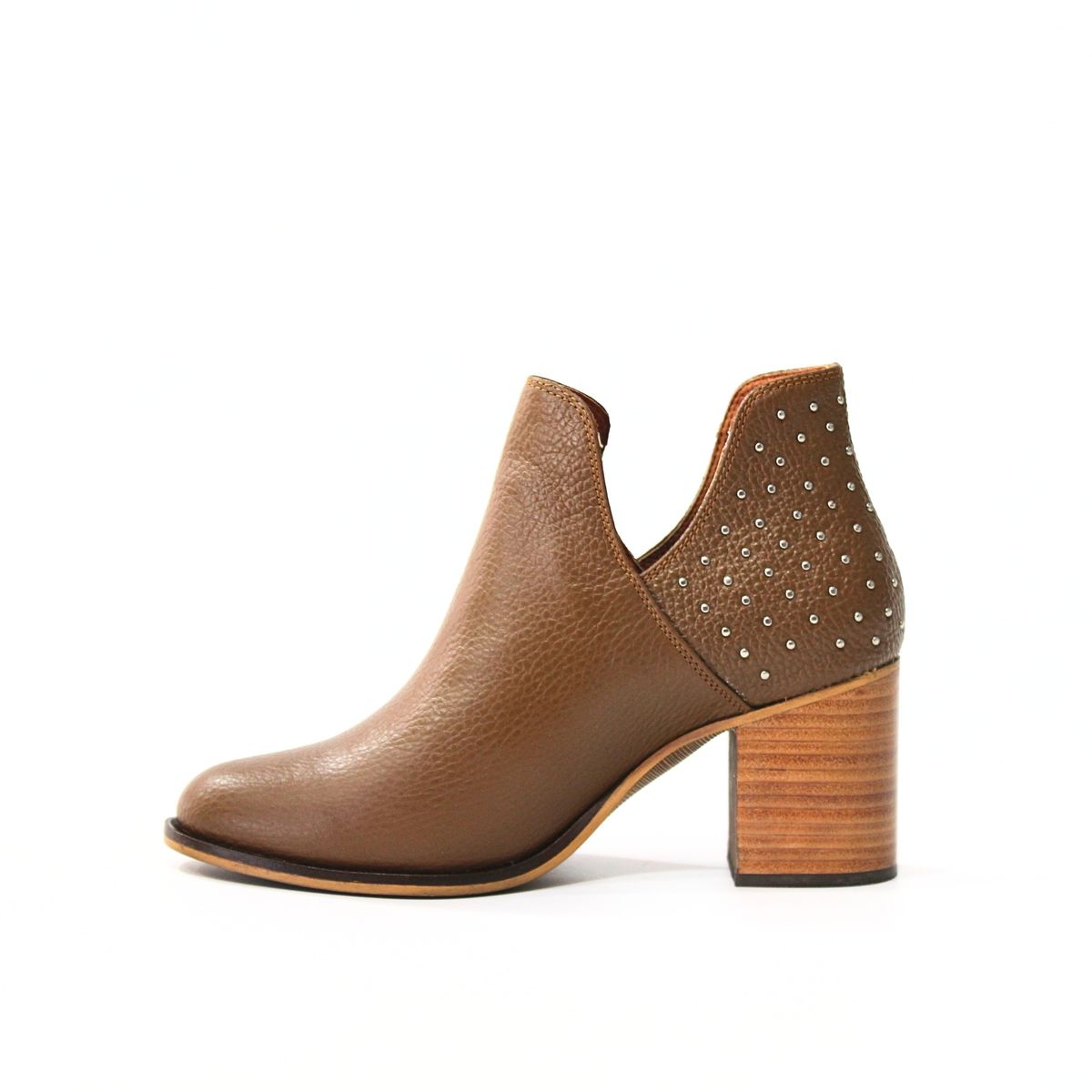 ANTONINA SHOES - Botines en Cuero Miel con Taches
