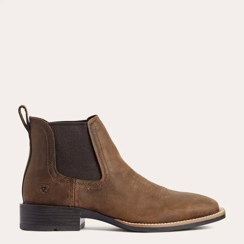 ARIAT - BOTINES PARA HOMBRE ARIAT BOOKER CHELSEA WIDE SQUARE TOE WESTERN BOOT