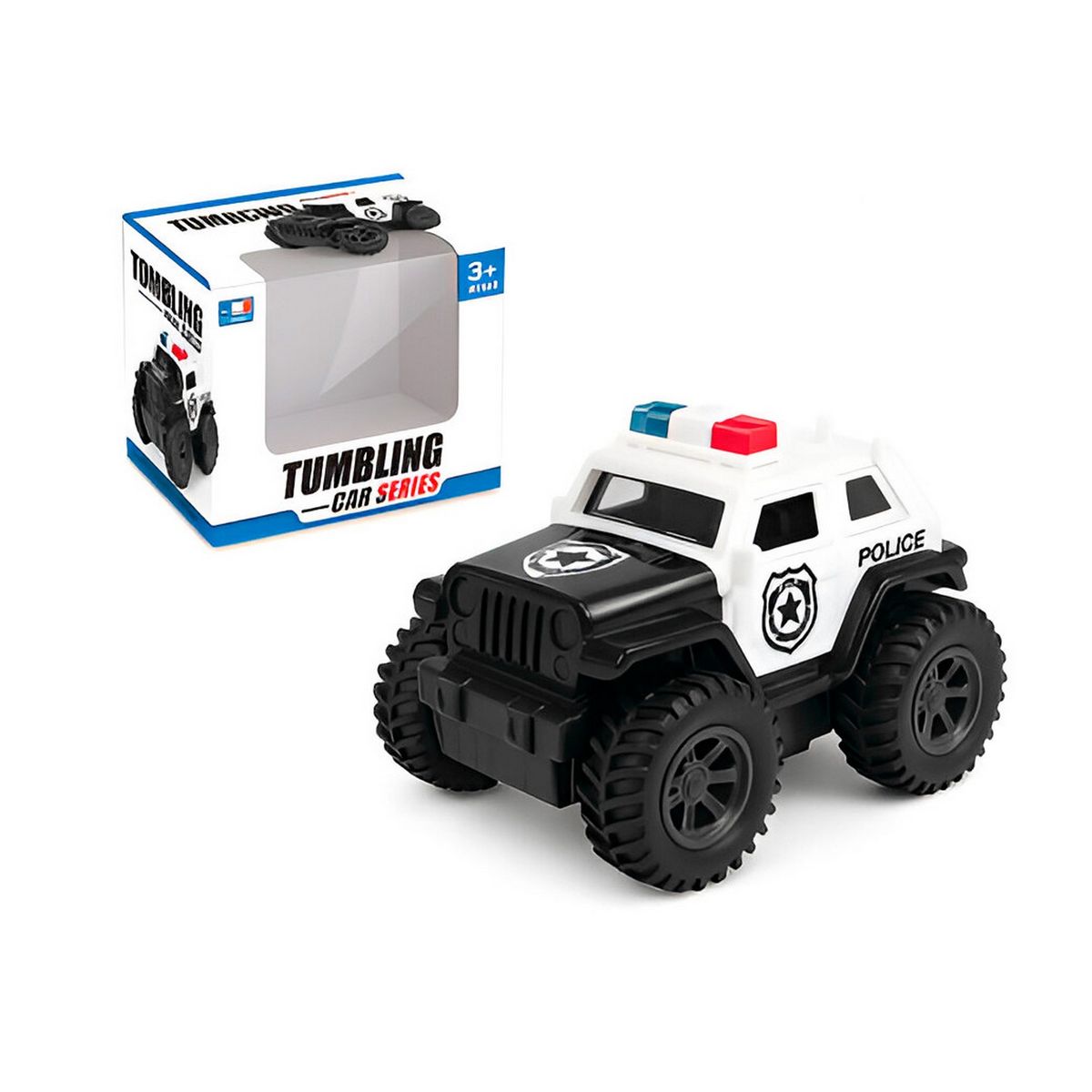 GENERICO - Carro Policia Tumbling Movimiento Interactivo + Baterias