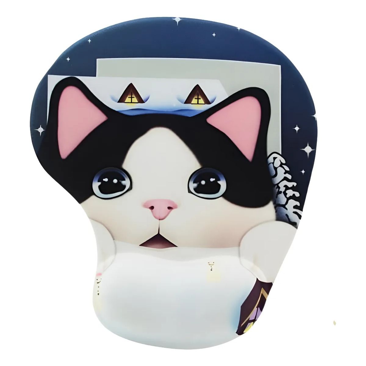 GENERICO - Mouse Pad Descansa Muñecas Ergonómico En Gel Diseño De Gata