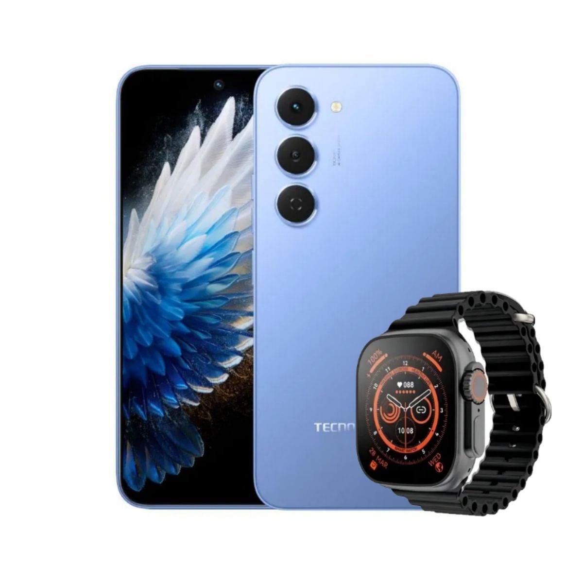 TECNO MOBILE - Celular Tecno Spark 40 Pro 256 GB 8 GB Azul + Smartwatch