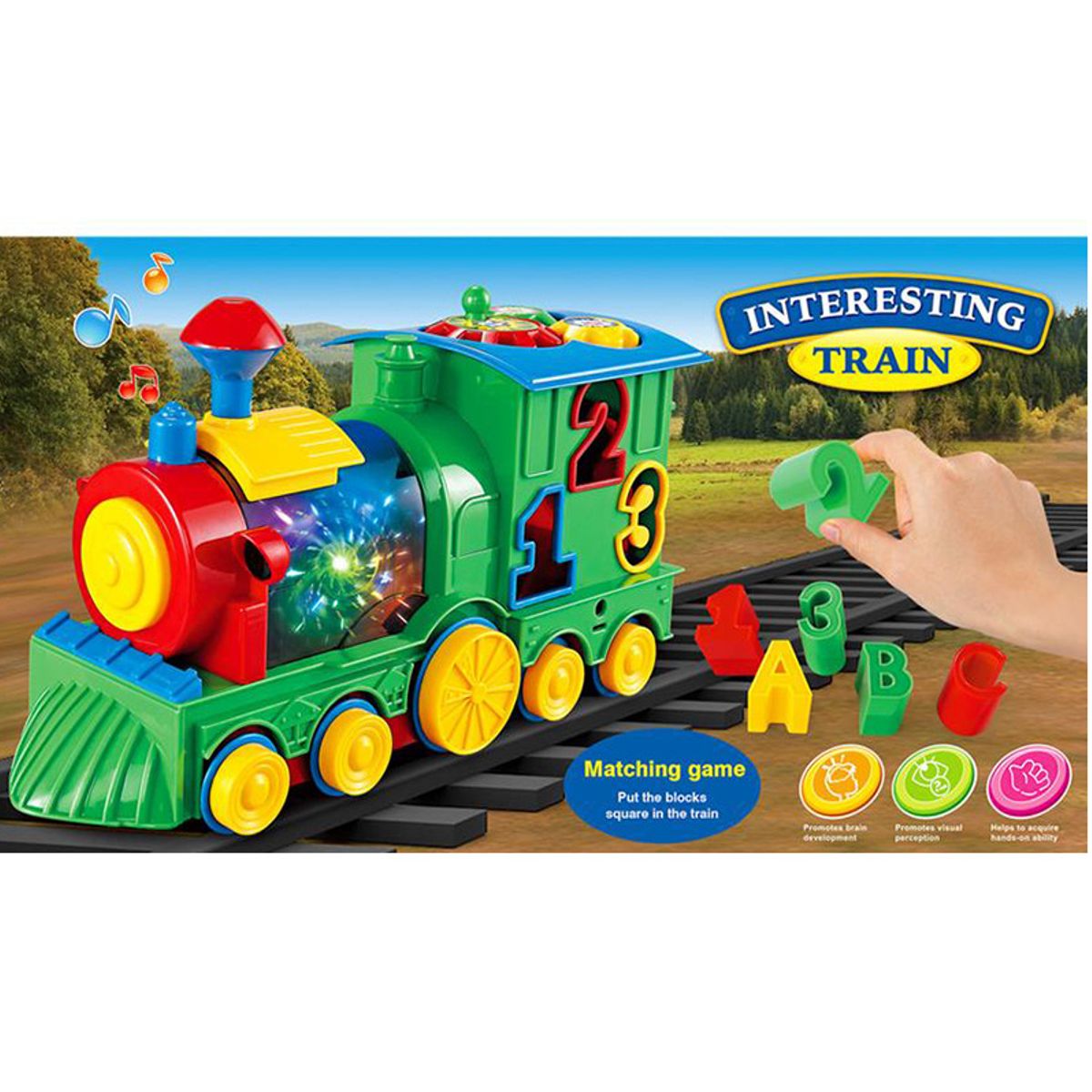 MARKET TOYS - Tren Infantil Luces + Movimiento + Sonido