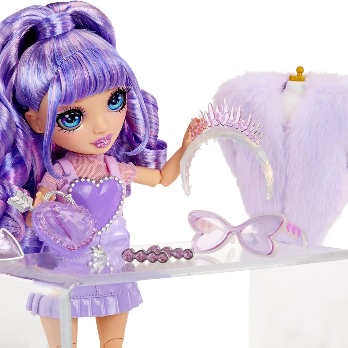 RAINBOW HIGH - Muñeca Creative Crystals Violet  - Rainbow High