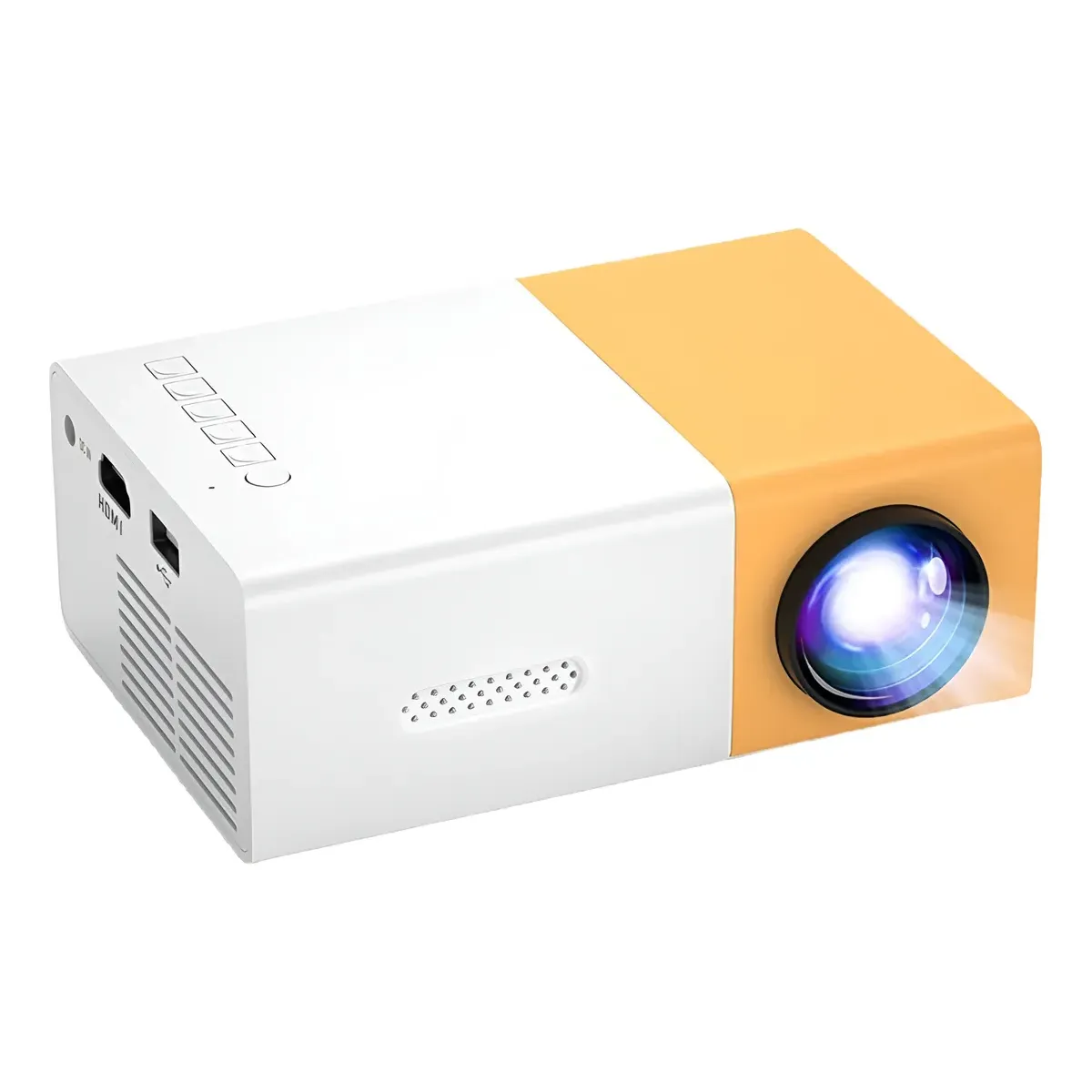 OEM - Mini proyector LED portátil Bluemos 1080p Yg300 Hdmi color amarillo