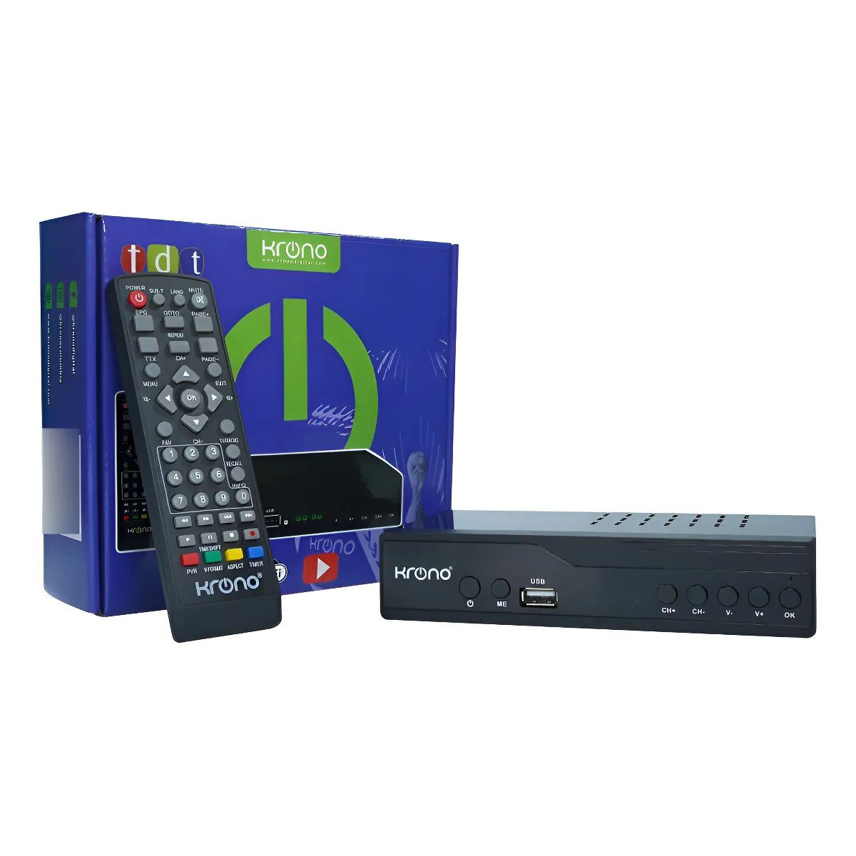 KRONO - Decodificador Receptor de television TDT Krono Kr358 señal digital