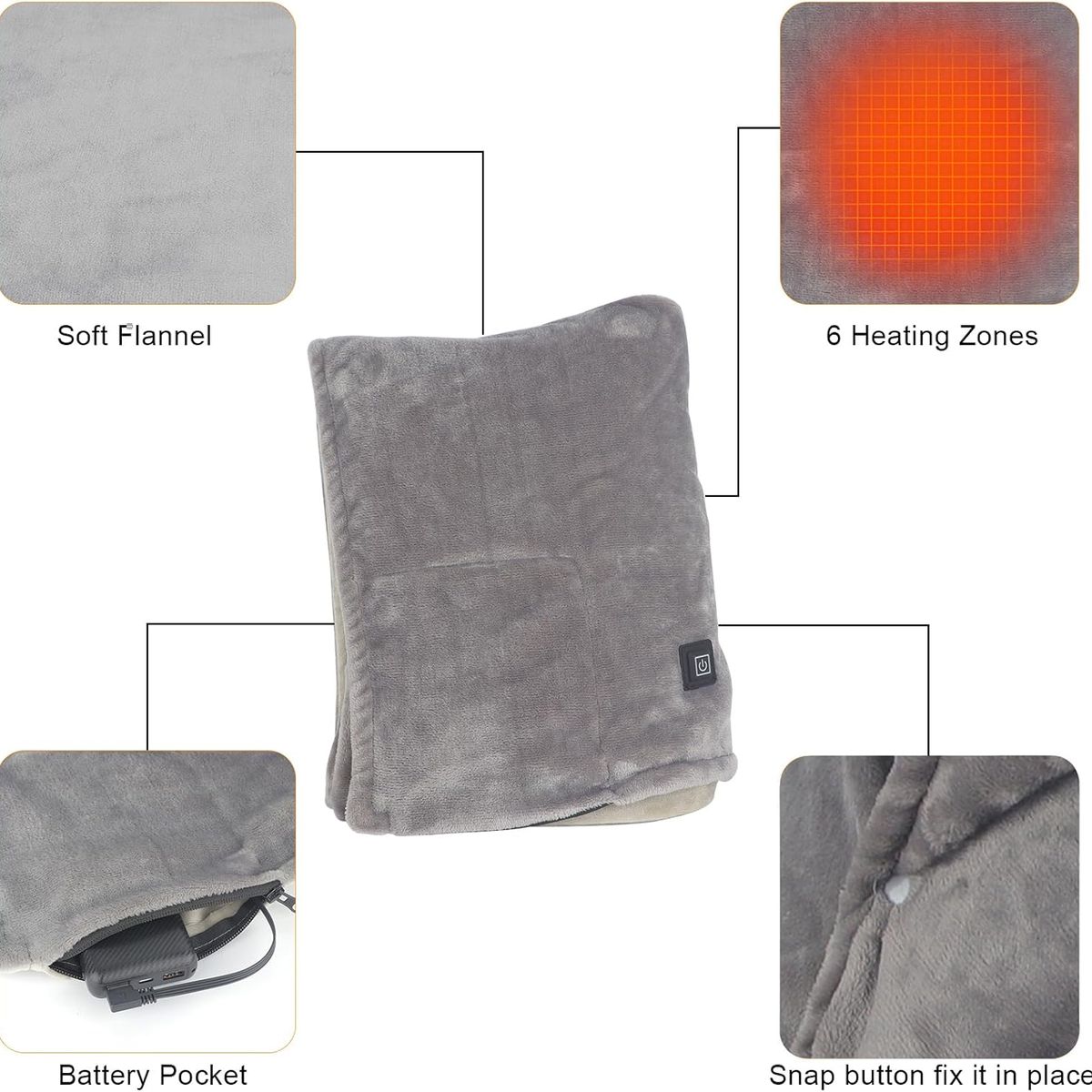 GENERICO - Manta de calor electrica cobija