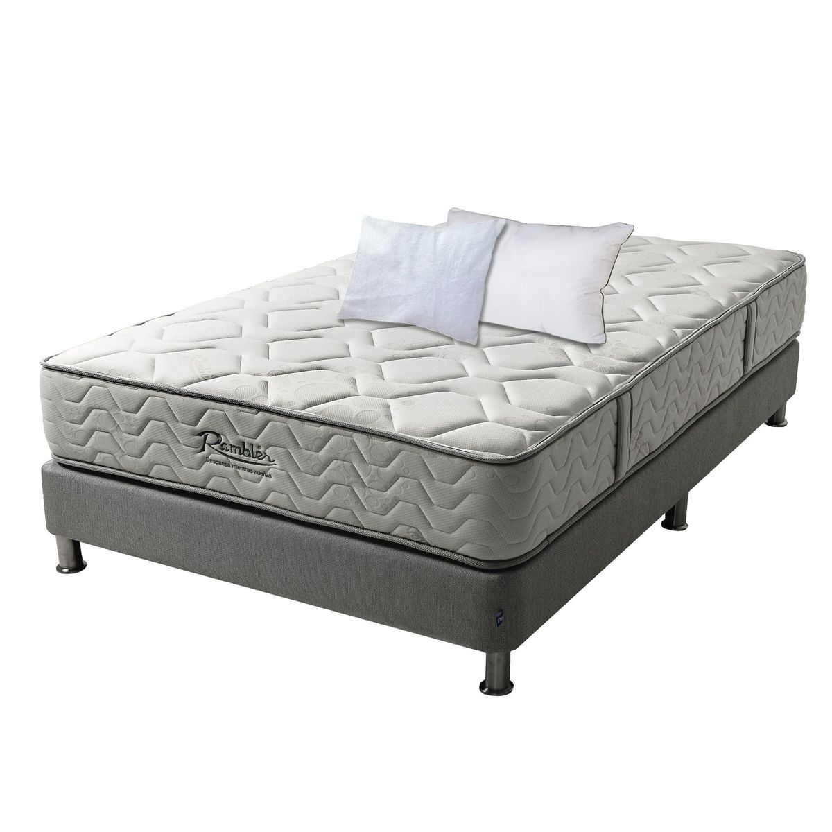 RAMBLER - Combo R100 100x190 + Base Light + Almohada + Protector