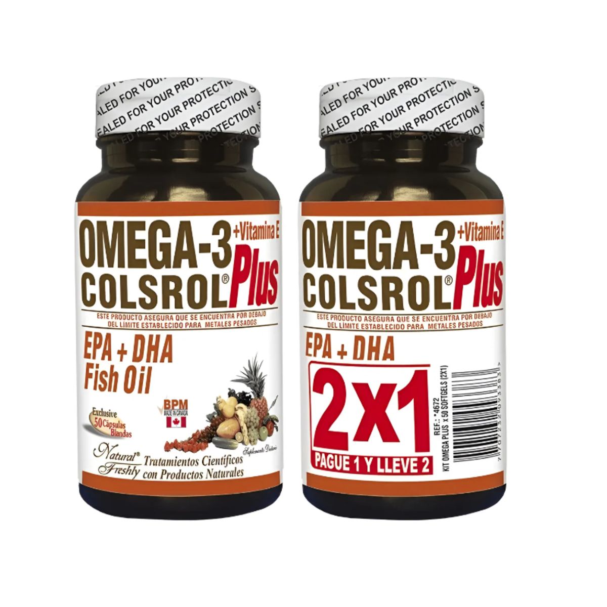 NATURAL FRESHLY - ALIMENTO CON OMEGA 3 + VITAMINAS DEL COMPLEJO B 100U COMBO