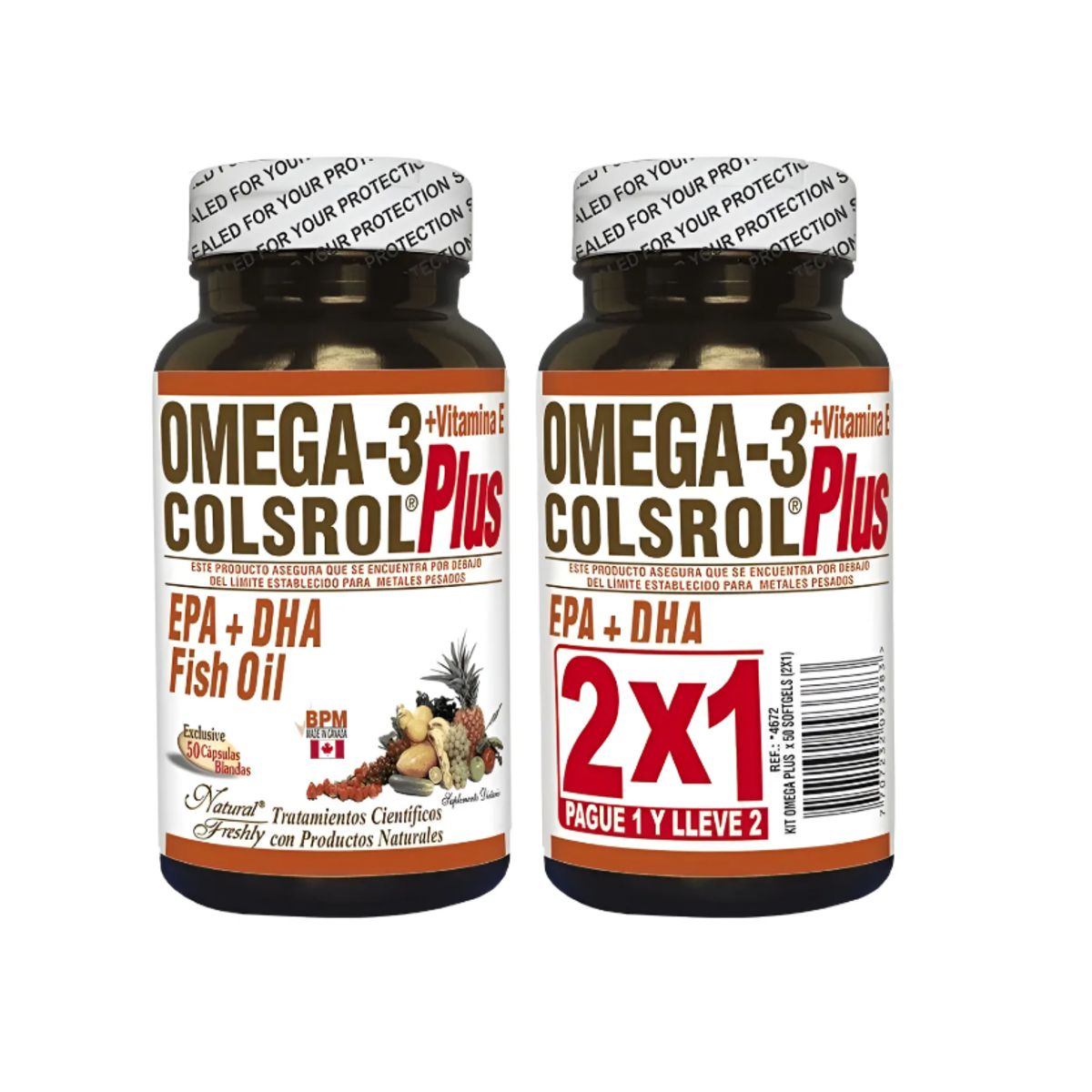 NATURAL FRESHLY - ALIMENTO CON OMEGA 3 + VITAMINAS DEL COMPLEJO B 100U COMBO