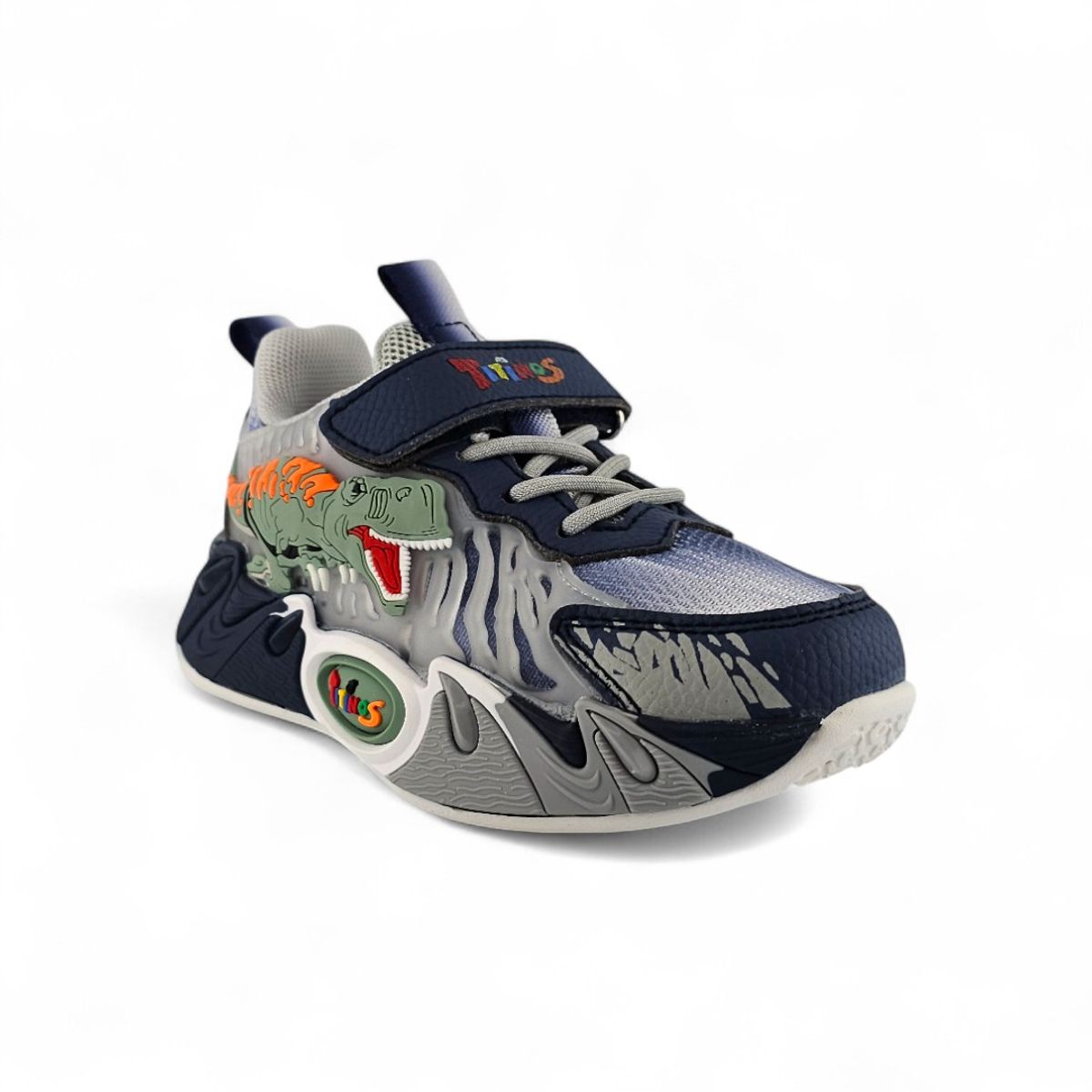 TITINOS - Tenis Dinosaurio Gris Niño Titinos