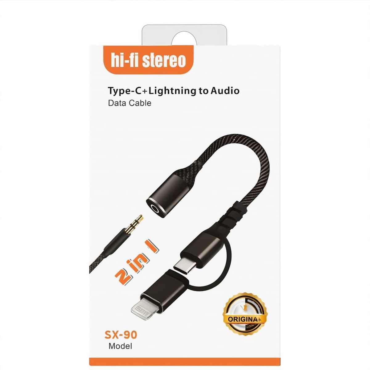 GENERICO - Adaptador 2 en 1 Lightning/ Tipo C a Audio Para Teléfono