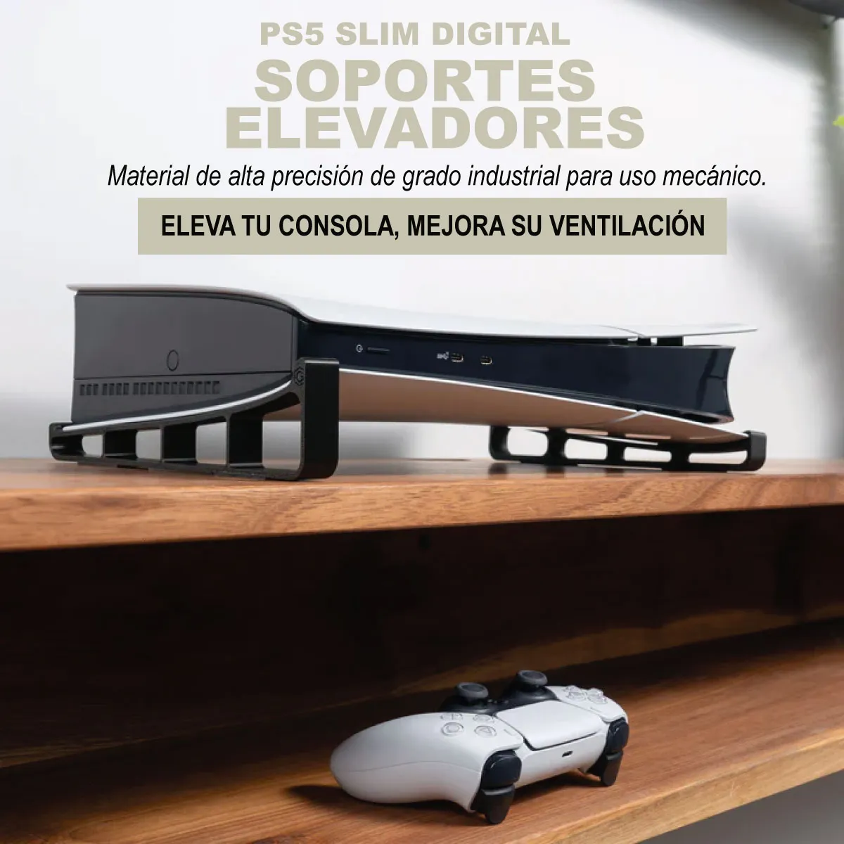 GENERICO - Soporte Para Ps5 Slim DIGITAL Base Horizontal Negro