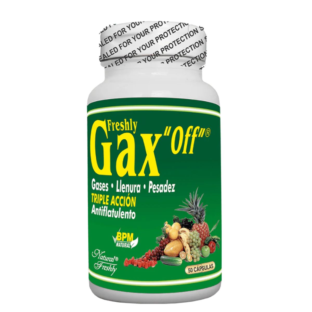 NATURAL FRESHLY - ALIMENTO NATURAL FRESHLY GAX OFF 500MG X 50 UNIDADES.