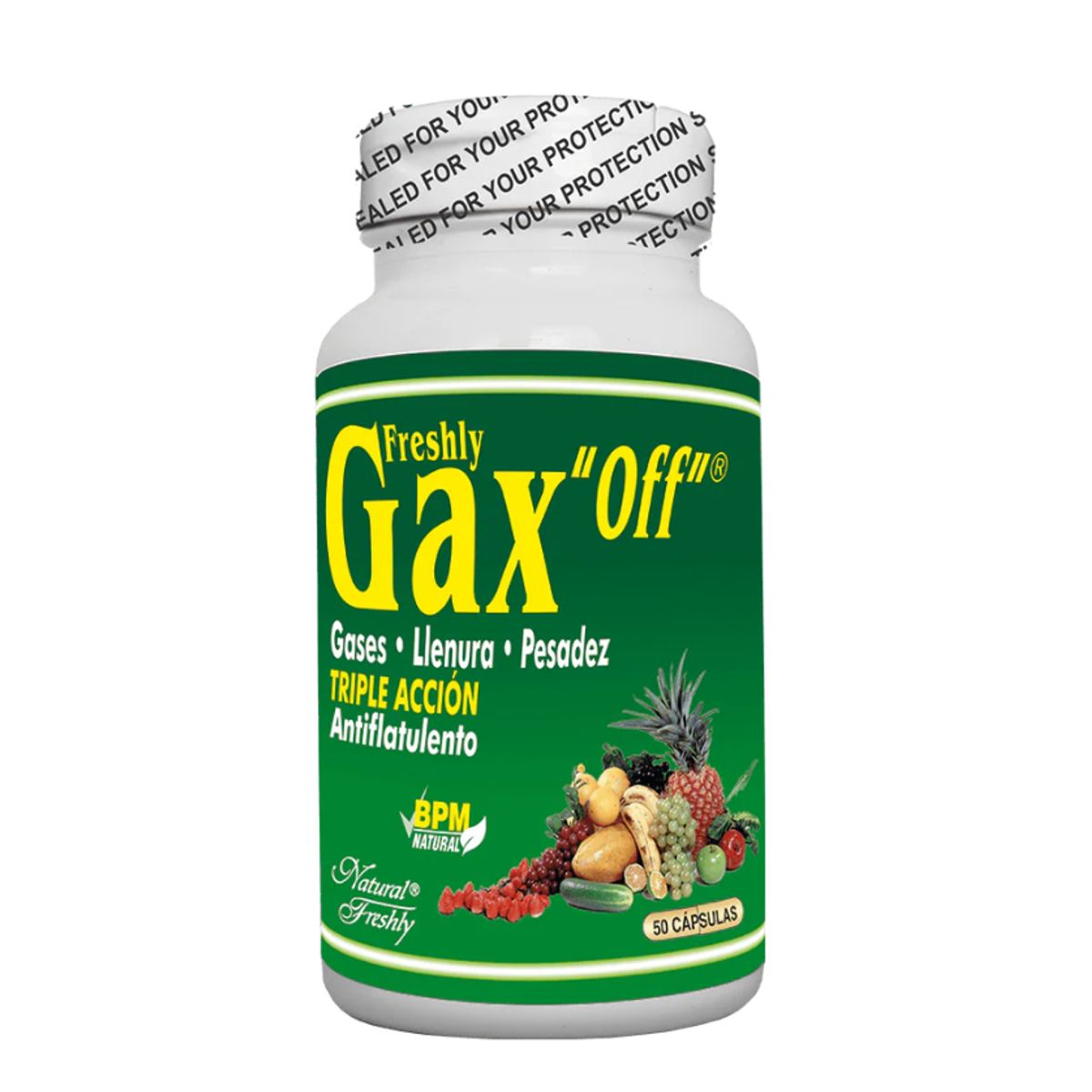 NATURAL FRESHLY - ALIMENTO NATURAL FRESHLY GAX OFF 500MG X 50 UNIDADES.