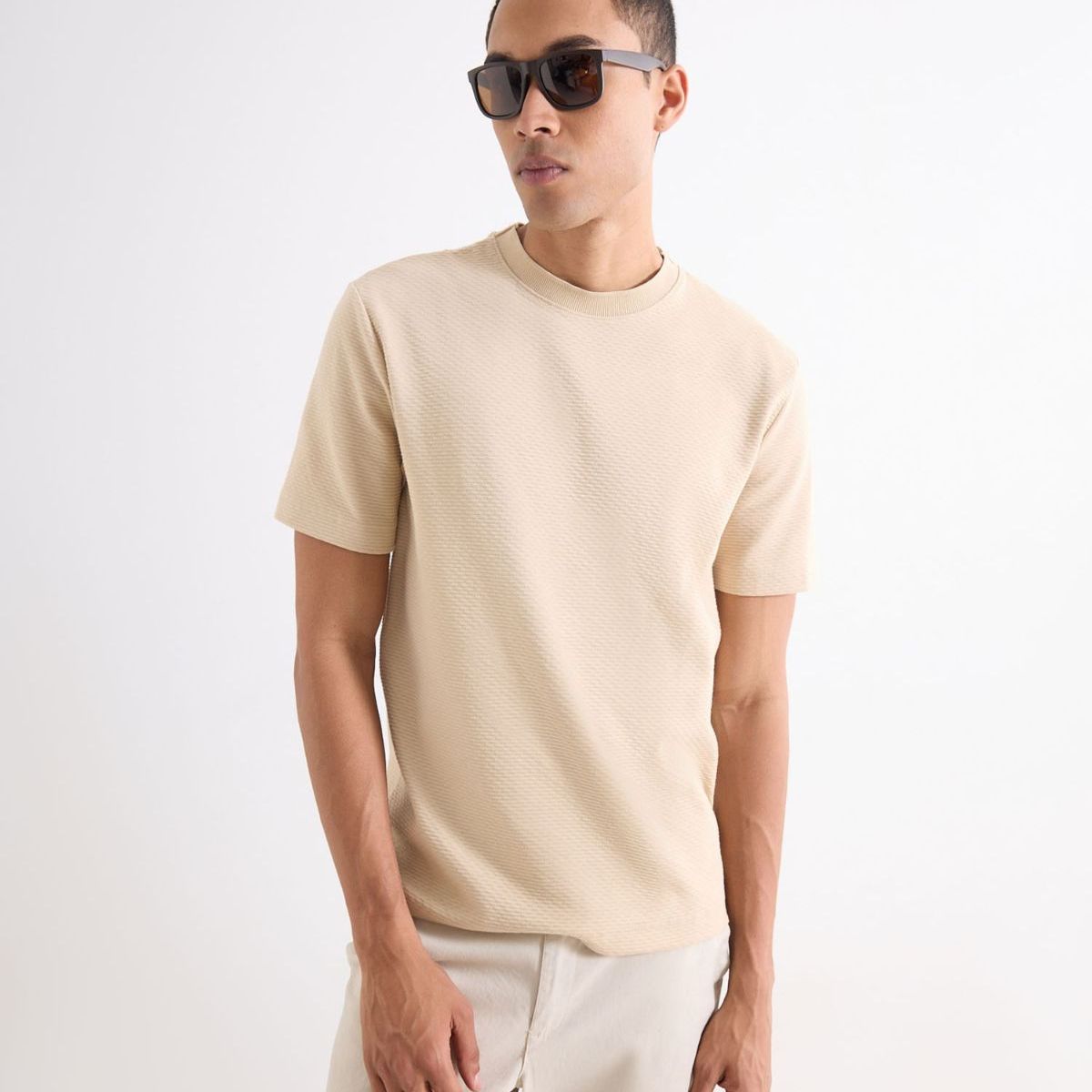 SEVEN SEVEN - Camisa Resort Rustica  Para Hombre Camel Seven Seven
