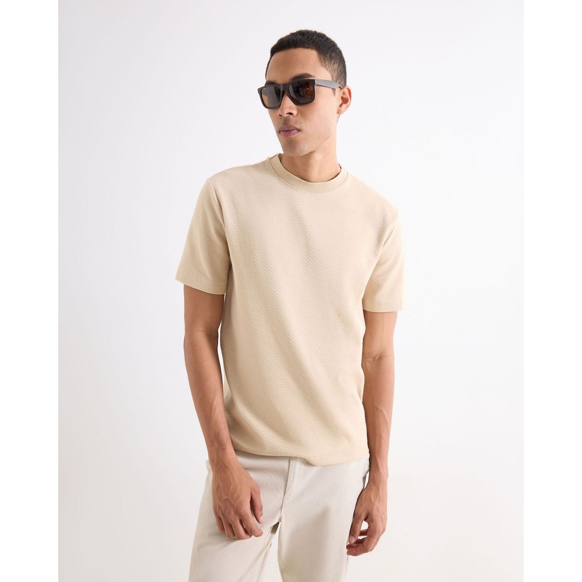 SEVEN SEVEN - Camisa Resort Rustica  Para Hombre Camel Seven Seven