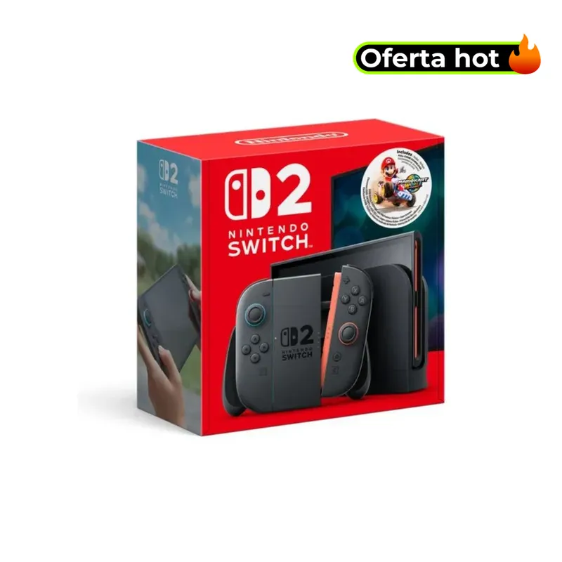 NINTENDO SWITCH - Consola Nintendo Switch 2 Negro + Mario Kart World