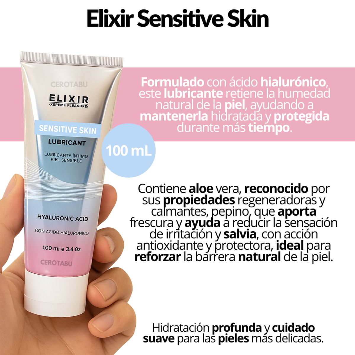 ELIXIR - Lubricante Neutro Sensitive Skin Piel Sensible Elixir 100 ml