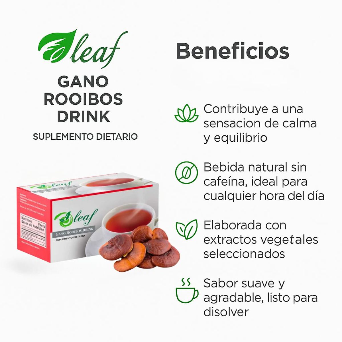 GANO EXCEL - Te Gano Rooibos Bienestar Natural Caja x20 Sobres