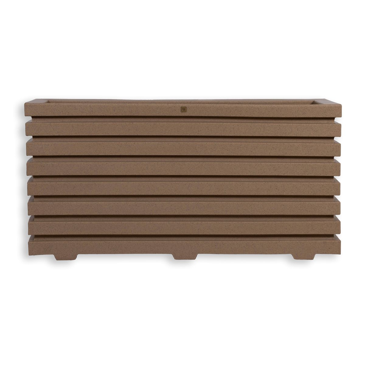 FORA DESIGN - Matera de plástico Argo Acanalada tamaño grande color arena