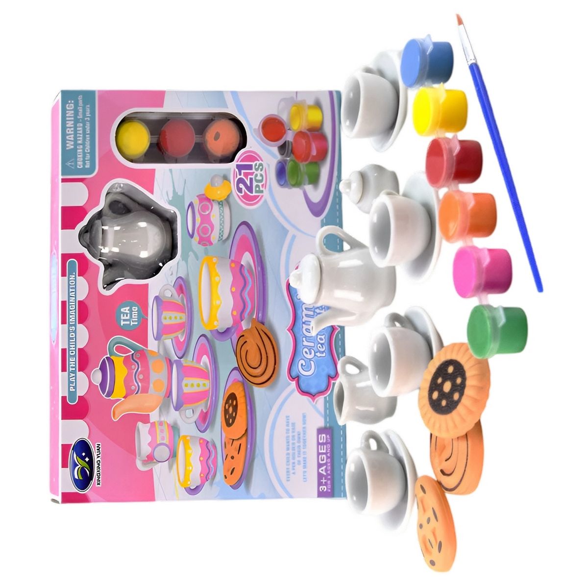 GENERICO - Juego De Te Porcelana Mini Juguete Tetera Personalizable