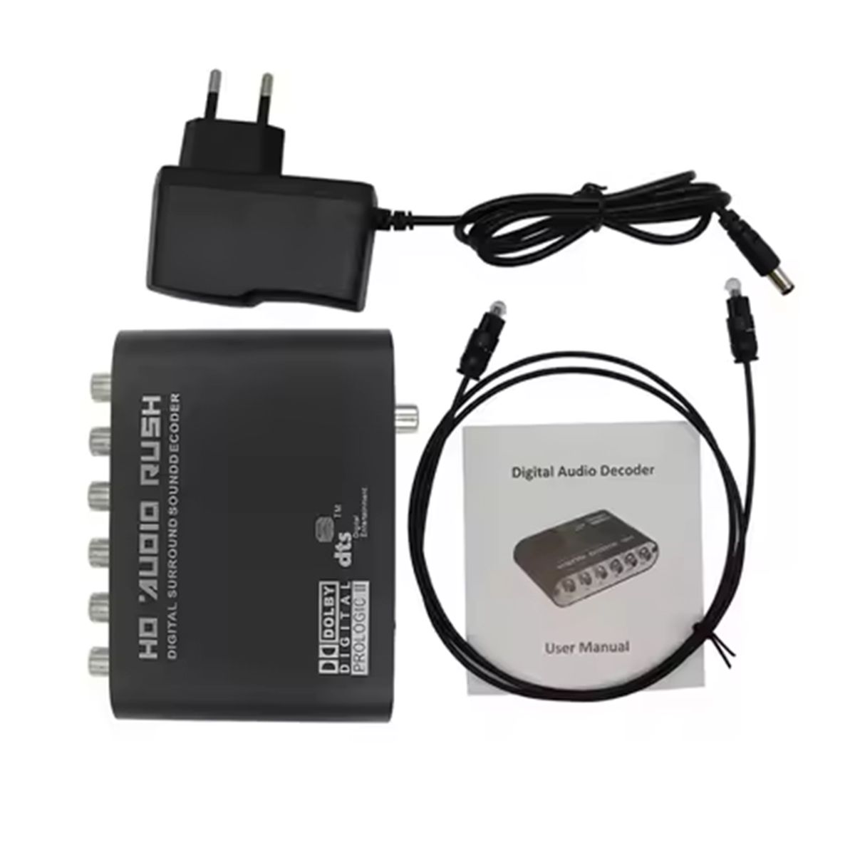 GENERICO - Adaptador Audio Digital A Analógico Negro