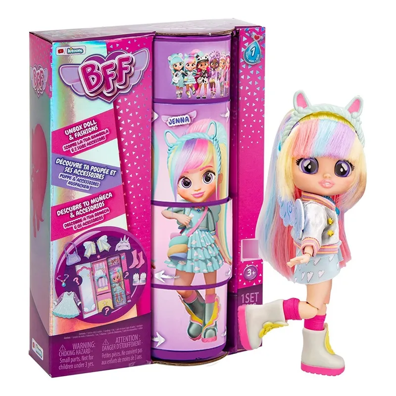 IMC TOYS - Muñeca Bff By Cry Babies Jenna 8 Pulgadas