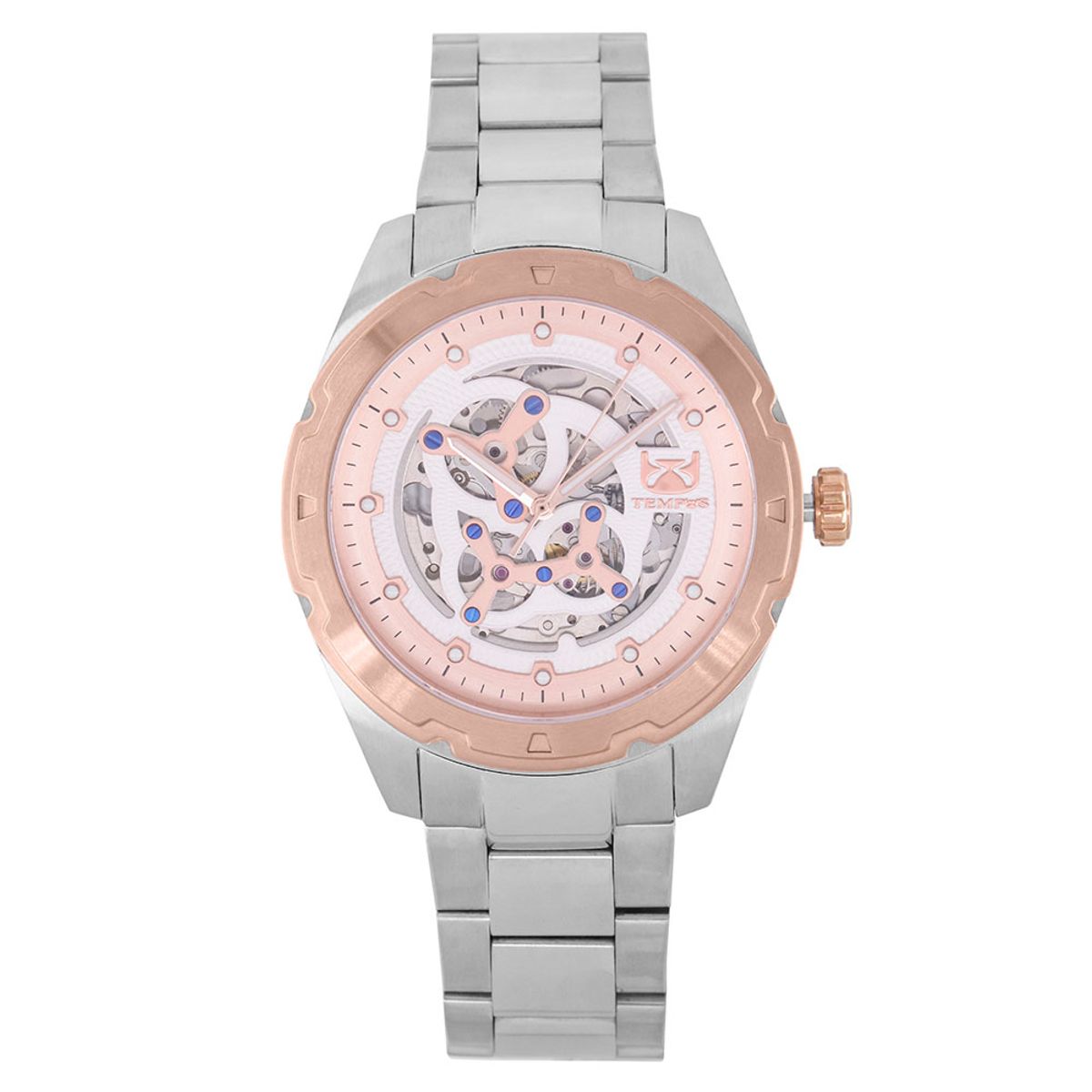 TEMPUS - Reloj Tempus Blanco Con Bisel Rosa Para Caballero SMT-230912-01