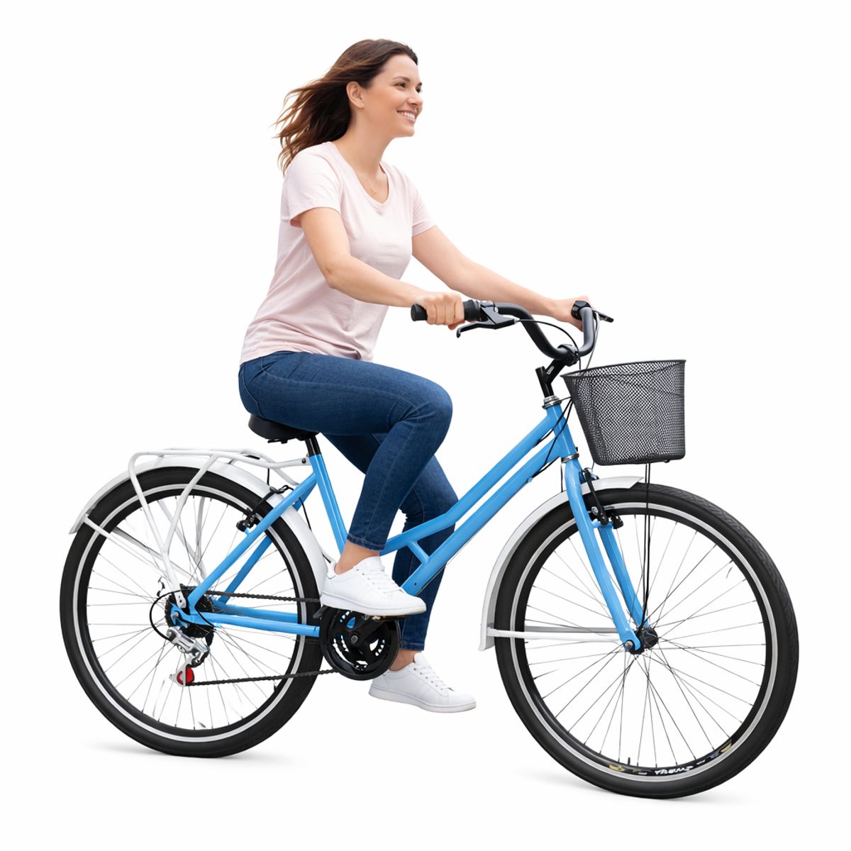 SFORZO - Bicicleta Playera Dama Rin 26 18 Cambios
