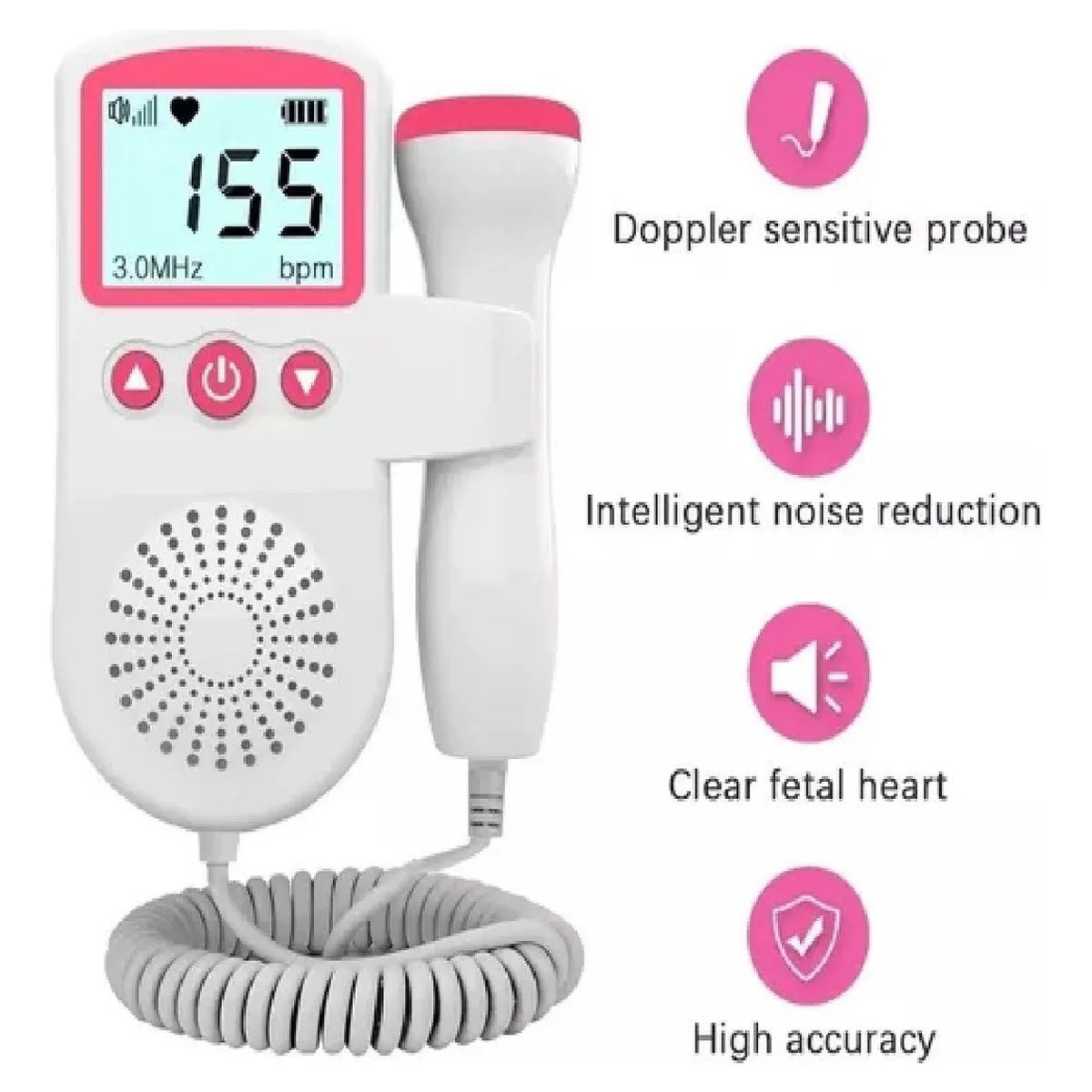 GENERICO - Audífono Cardíaco Bebés Monitor De Sonar Doppler Fetal