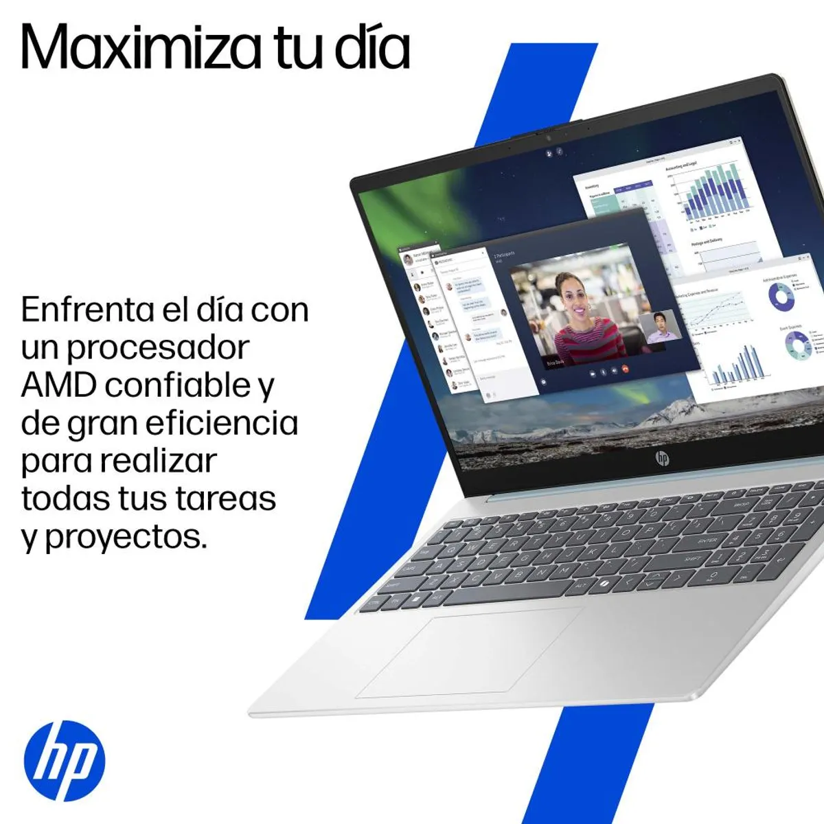 HP - Portátil HP 15-fc0262la AMD Ryzen 5-7520U 8GB RAM 512GB SSD 15.6" HD Windows 11 Home