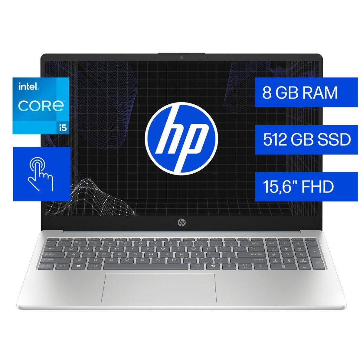 HP - Portátil HP 15-fd0150la Intel Core i5-1334U  8GB RAM 512GB SSD 15.6" HD Windows 11 Home