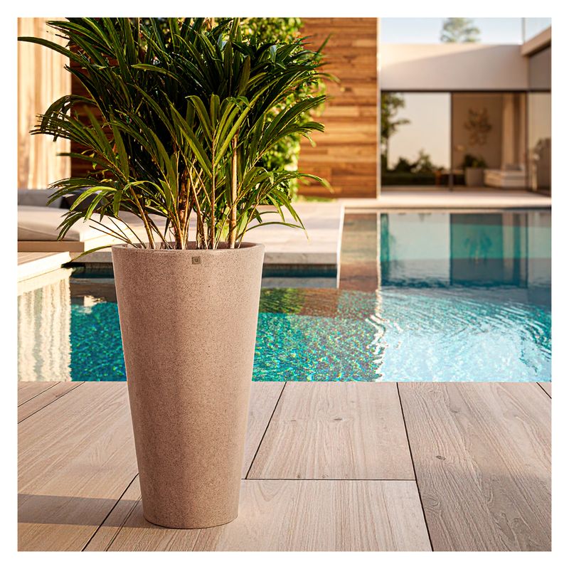 FORA DESIGN - Matera de plástico Vento Lisa de Plástico Tamaño Grande Color Arena