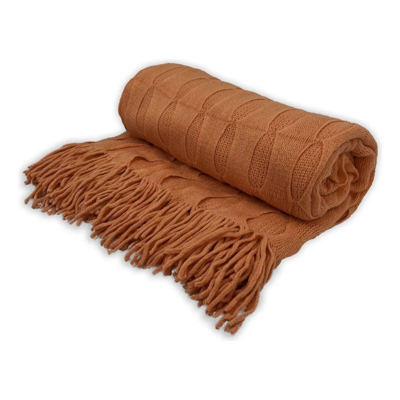 GENERICO - Manta Cobija Frazada Suave Tejida Decor 152x127cm Refjade