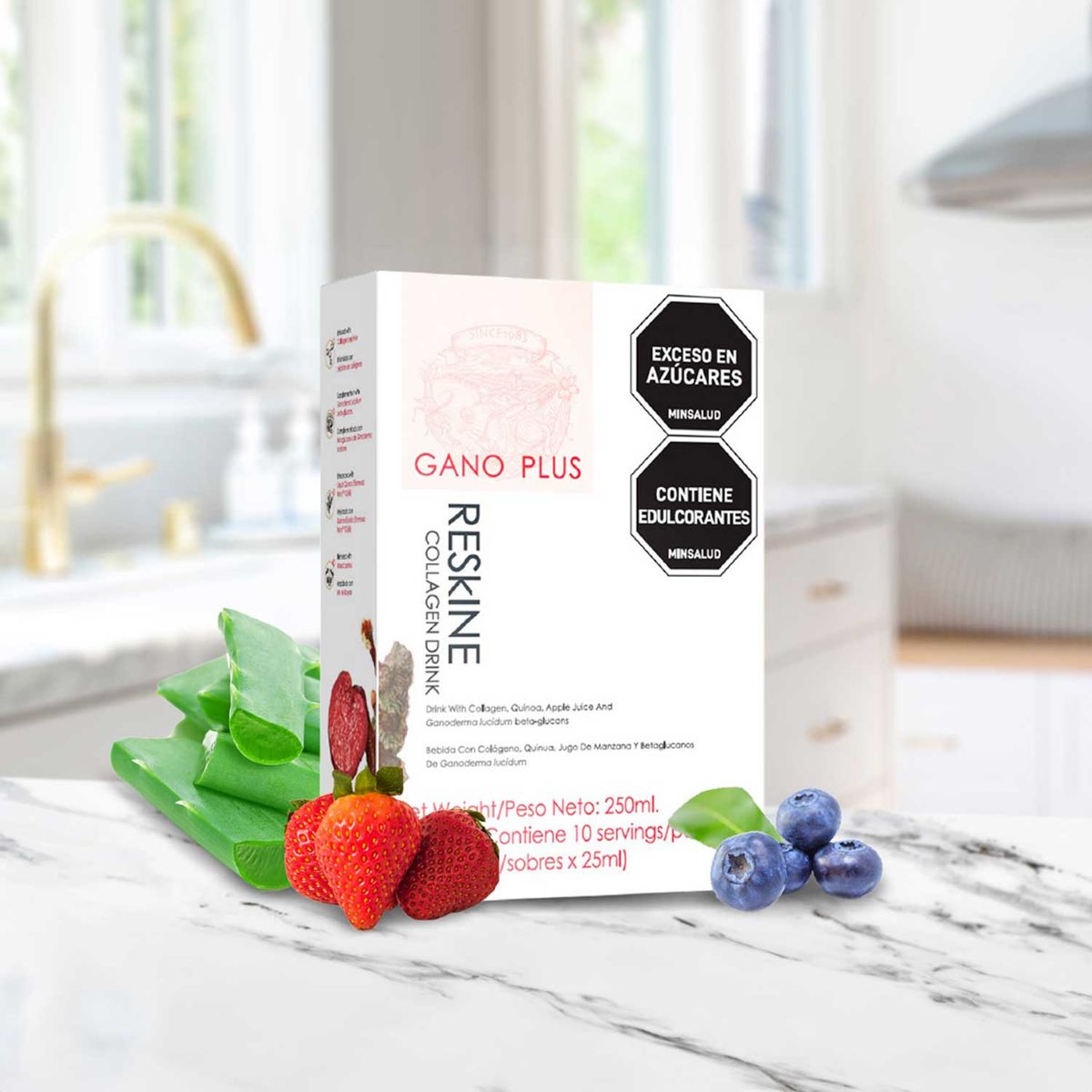 GANO EXCEL - Gano Plus Reskine Collagen Drink Caja X 10 sob X 25ml