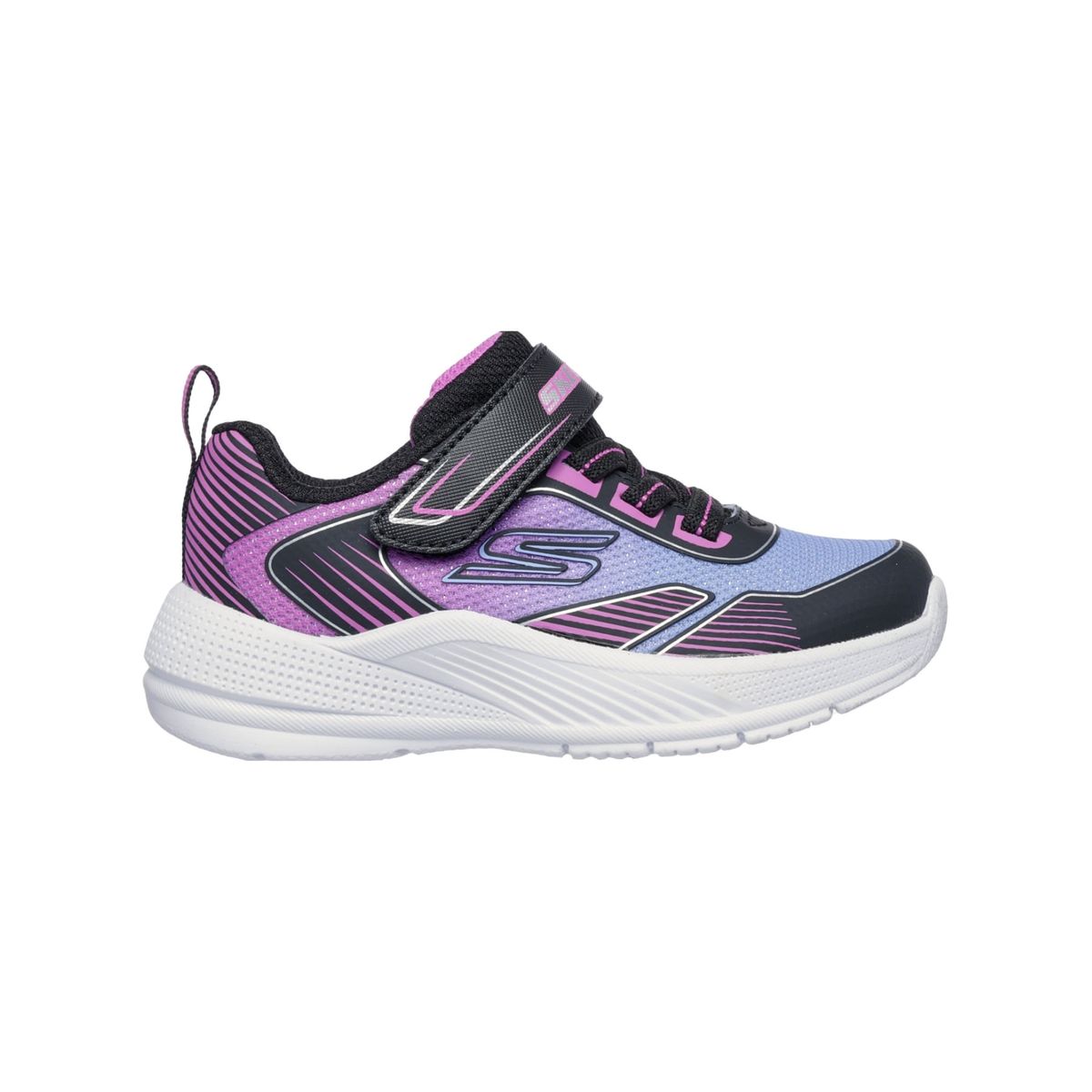 SKECHERS - Tenis Skechers Niña Microspec Advance Velcro Negro Azul