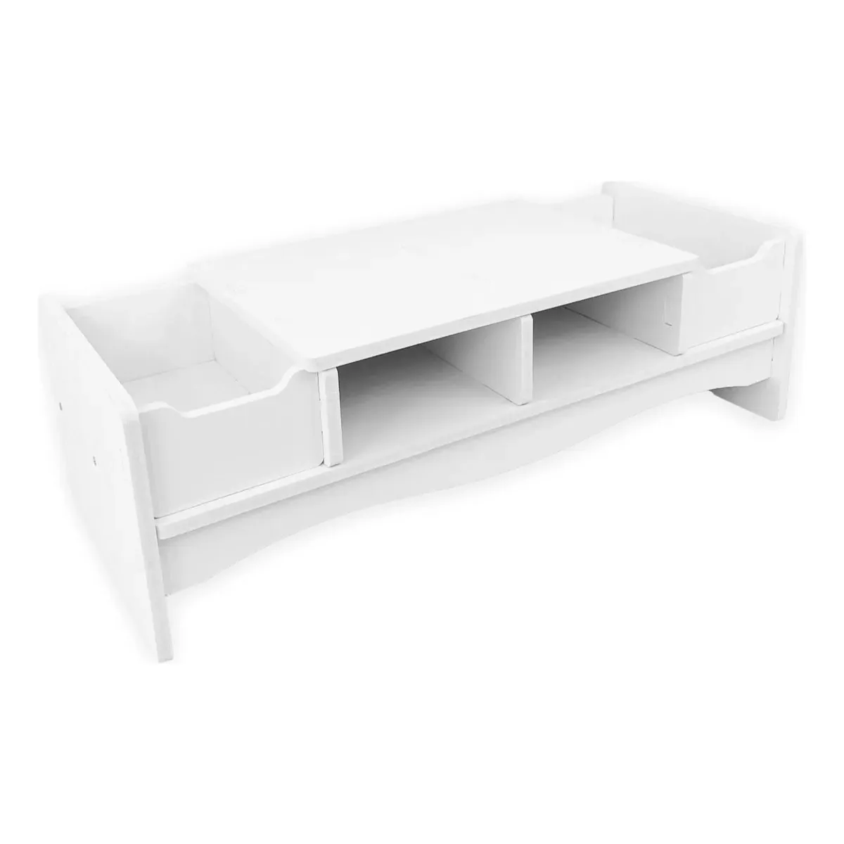 GENERICO - Organizador Niubo Escritorio Estante Monitor Mdf Blanco