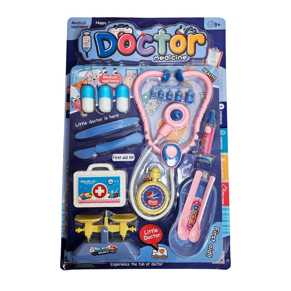 GENERICO - Kit Set Doctora Estetoscopio Instrumentos Juguete Didactico