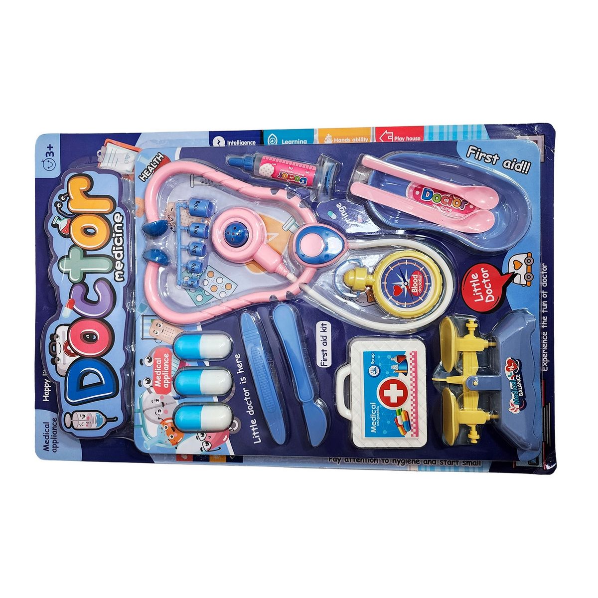 GENERICO - Kit Set Doctora Estetoscopio Instrumentos Juguete Didactico