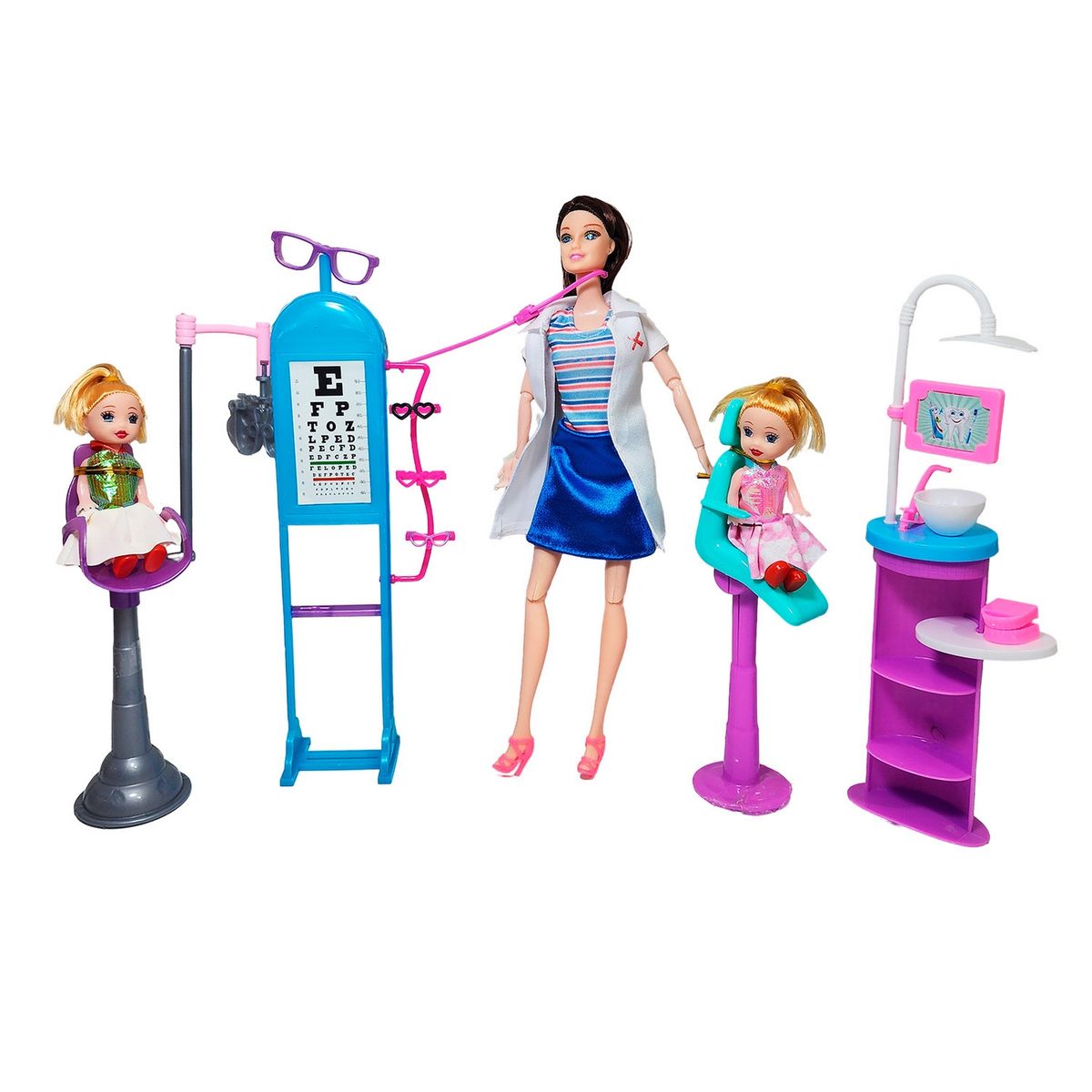 GENERICO - Muñeca Doctora Odontologa Juguete Didactico + Accesorios