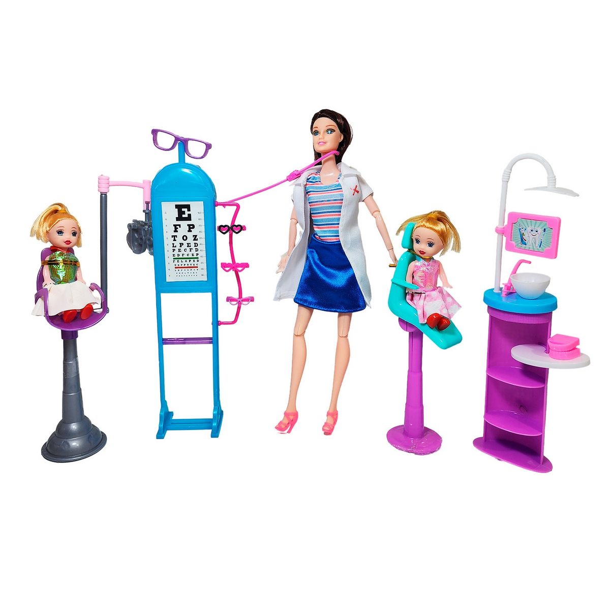 GENERICO - Muñeca Doctora Odontologa Juguete Didactico + Accesorios