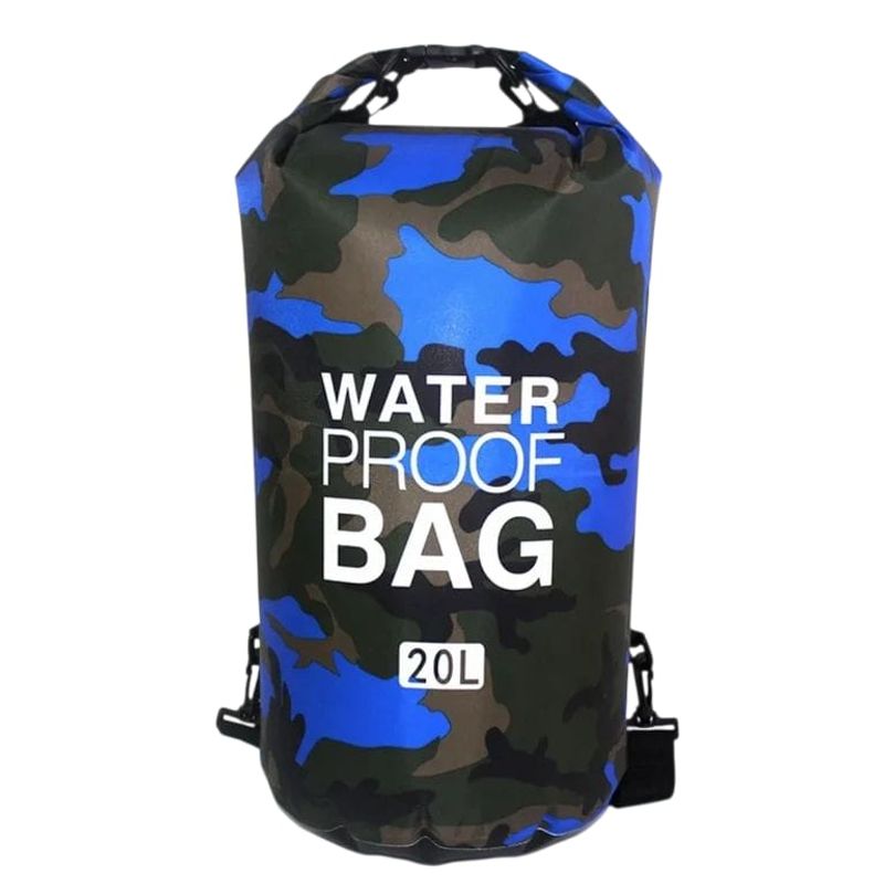 GENERICO - Maletín Impermeable de 20 Lts Bolsa de Almacenamiento Azul Camuflado