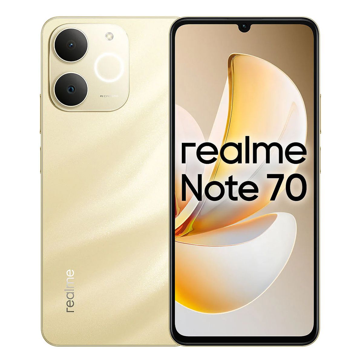 REALME - Celular Realme Note 70 256GB 8GB Ampliable a 24GB Dorado