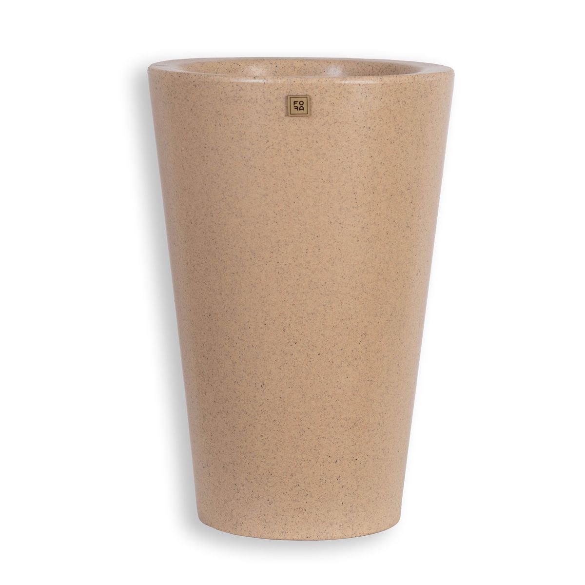 FORA DESIGN - Matera de plástico Vento Lisa Tamaño Pequeño Color Arena