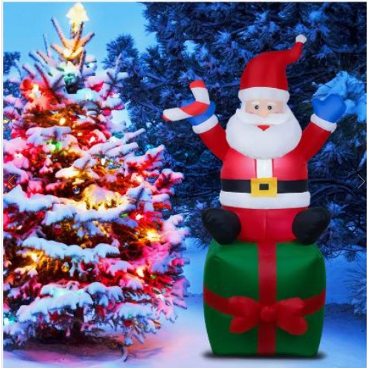 GENERICO - Adorno Navideño Inflable Santa Claus con luz led