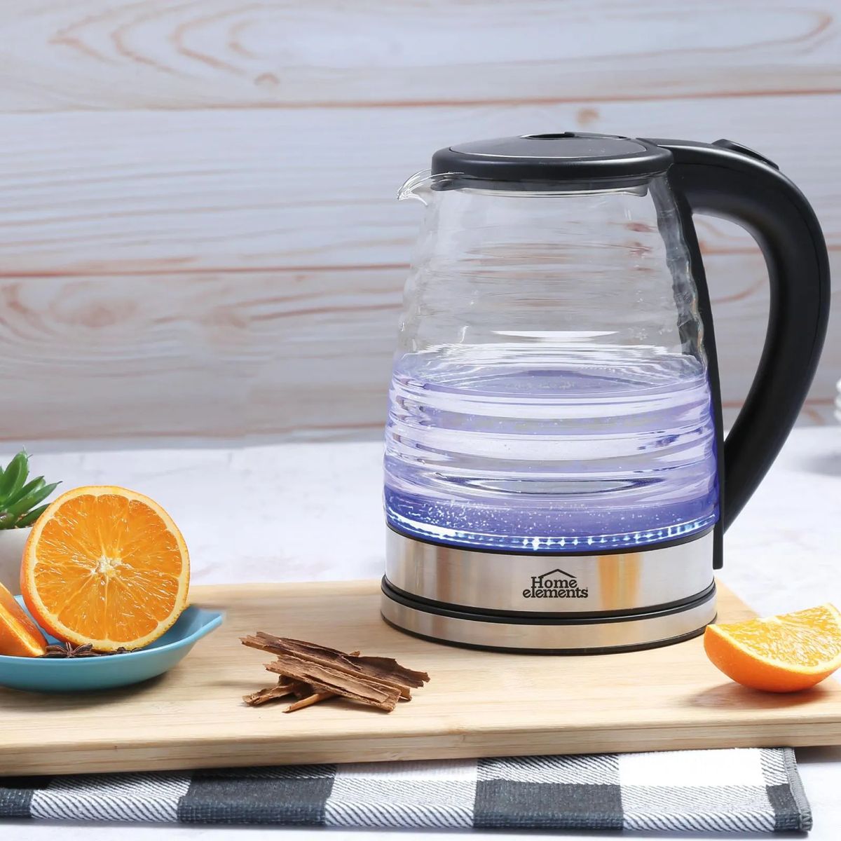 HOME ELEMENTS - Jarra Hervidora De Agua Tetera De Vidrio 2 Litros