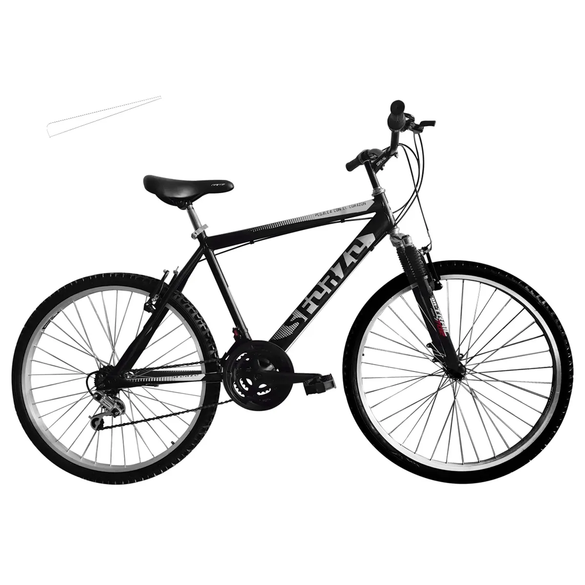 SFORZO - Bicicleta Hombre Rin 26 En Aluminio 18 Cambios Suspensión