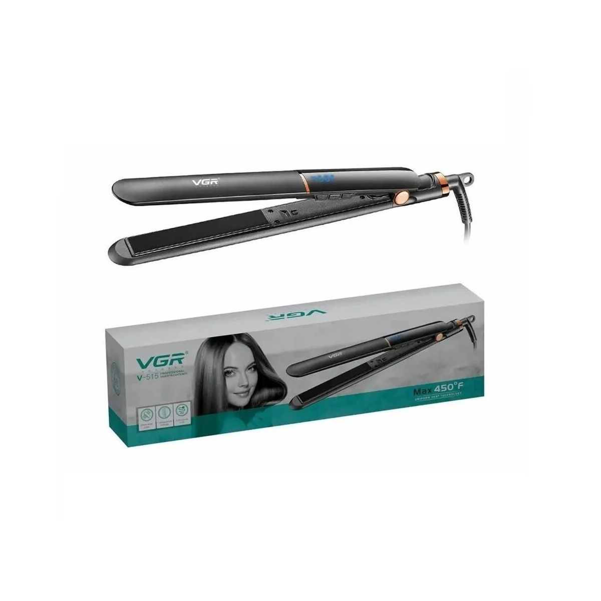 VGR - Plancha Para Cabello Profesional VGR