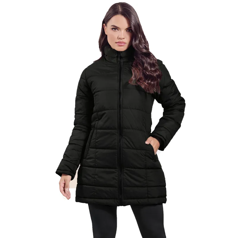 GENERICO - Chaqueta Abrigo Dama Tipo Gaban Impermeable Acolchada Cuello Alto Urbana Ligera