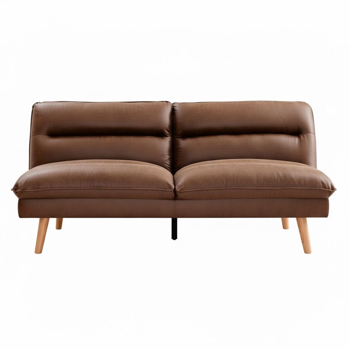 GENERICO - Sofacama de lujo pequeño moderno ecocuero de alta calidad marrón
